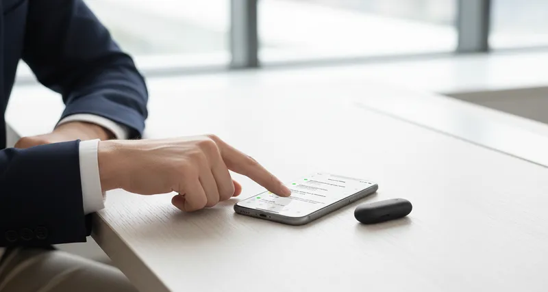App summary listing action items after a meeting